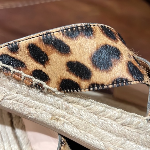 JCrew Half Calf Hair Leopard Print espadrille Sandal - Picture 6 of 6